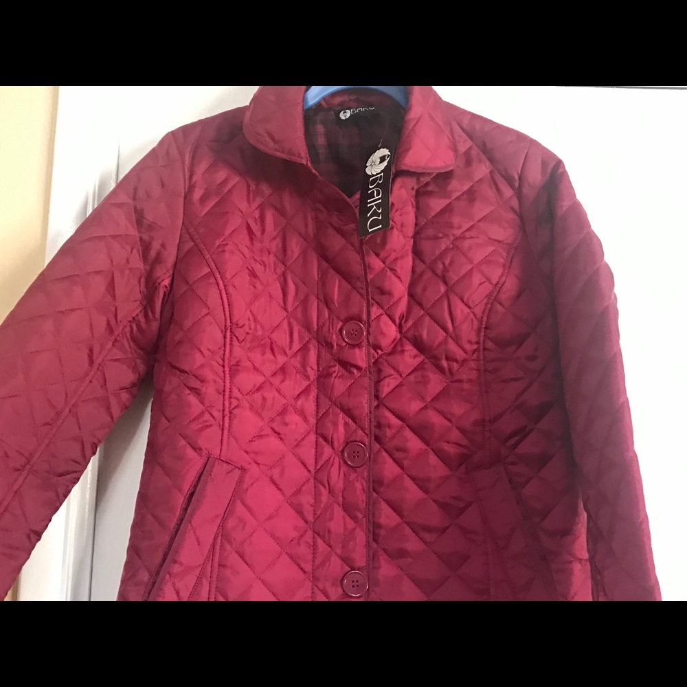 Red puffer jacket - Picture 3 of 5